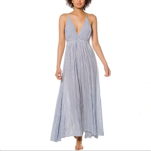 Elan | Dresses | Elan Striped Maxi Dress | Poshmark
